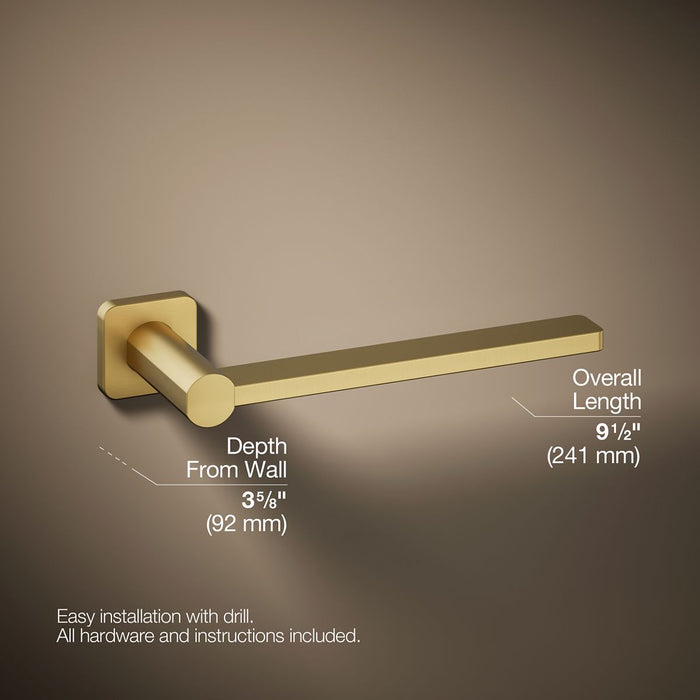 KOHLER K-23526 Parallel Towel arm, vibrant brushed moderne brass - view 5