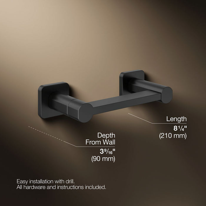 KOHLER K-23528 Parallel Pivoting toilet paper holder, matte black - view 5