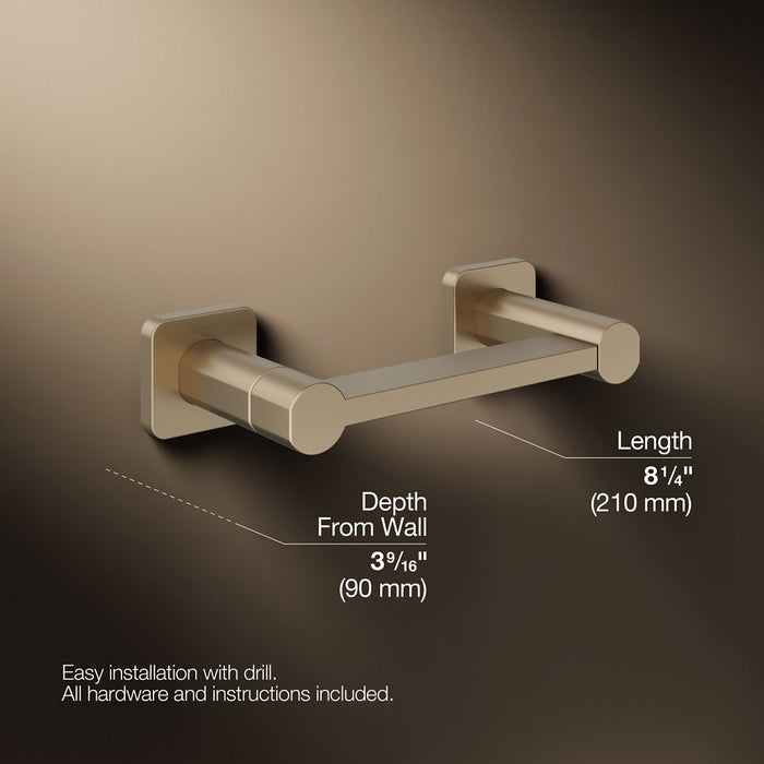 KOHLER K-23528 Parallel Pivoting toilet paper holder, vibrant brushed bronze - view 5