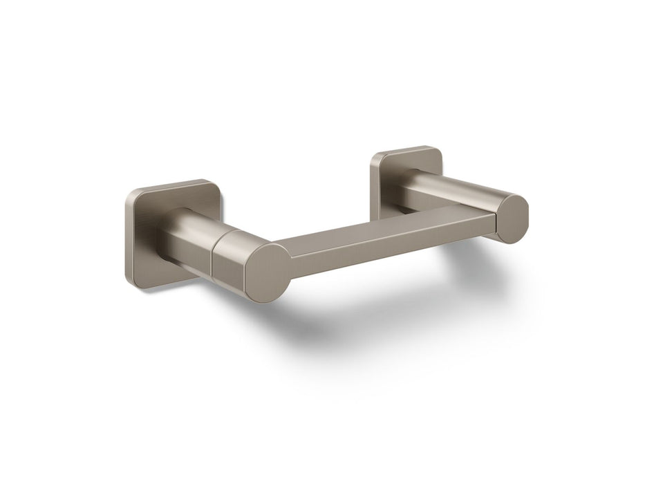 KOHLER K-23528 Parallel Pivoting toilet paper holder, vibrant brushed nickel