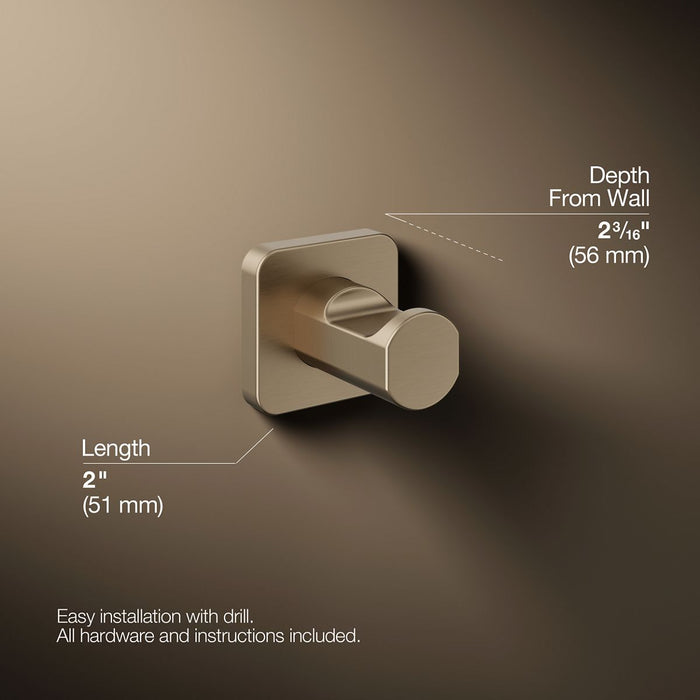 KOHLER K-23529 Parallel Robe hook, vibrant brushed bronze - view 4