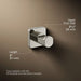 KOHLER K-23529 Parallel Robe hook, vibrant polished nickel - view 5