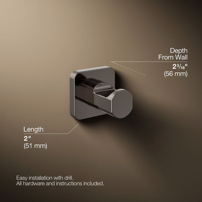 KOHLER K-23529 Parallel Robe hook, vibrant titanium - view 5
