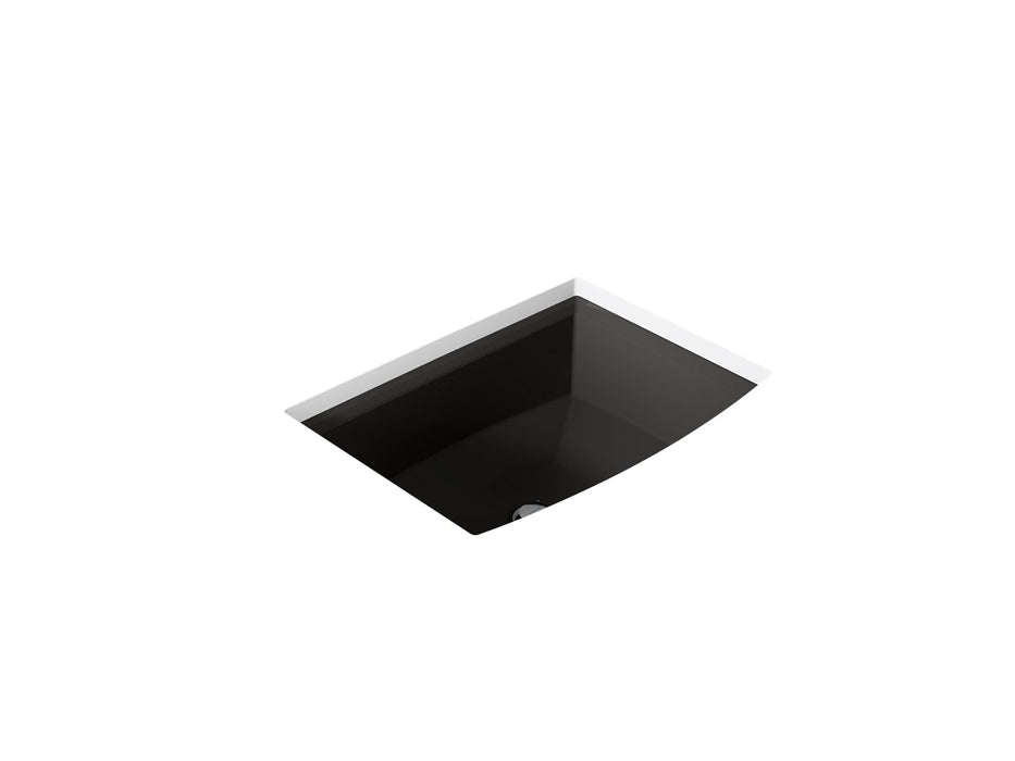 KOHLER K-2355 Archer 20" rectangular undermount bathroom sink, black black