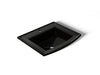 KOHLER K-2356-1 Archer 22-3/4" Rectangular Drop-in Bathroom Sink, black black