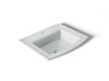 KOHLER K-2356-1 Archer 22-3/4" Rectangular Drop-in Bathroom Sink, ice grey