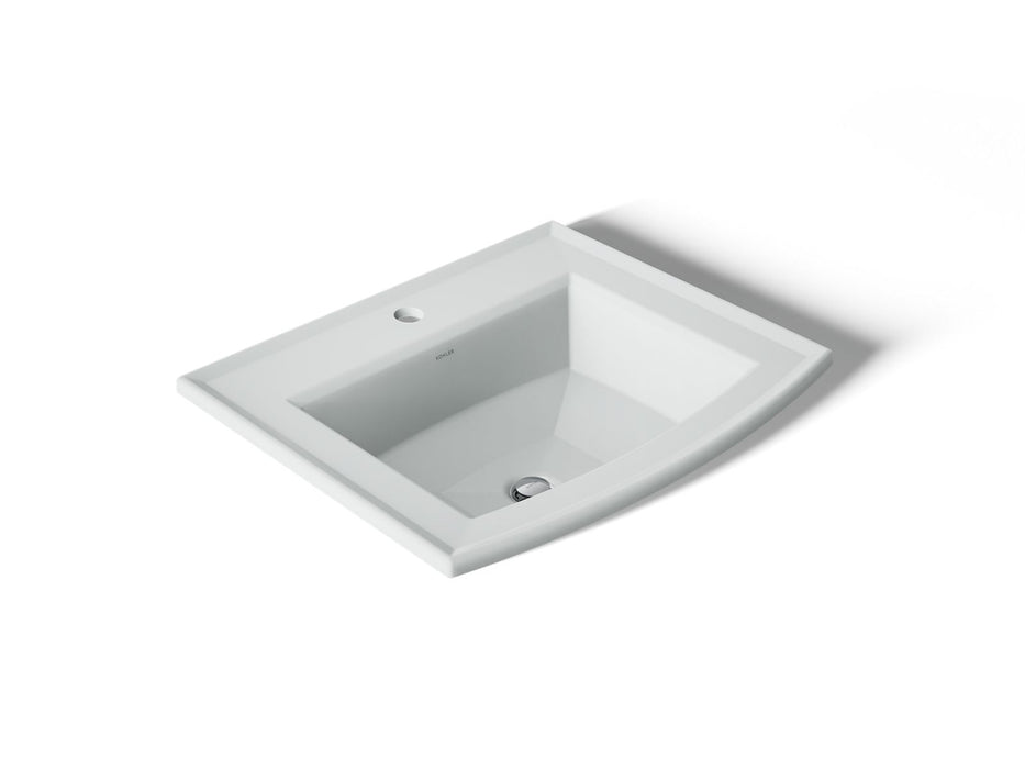 KOHLER K-2356-1 Archer 22-3/4" Rectangular Drop-in Bathroom Sink, ice grey