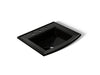 KOHLER K-2356-8 Archer 22-3/4" Rectangular Drop-in Bathroom Sink, black black