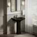 KOHLER K-2358-1 Archer 24" Rectangular Pedestal Bathroom Sink, black black - view 4