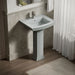 KOHLER K-2359-1 Archer 24" Rectangular Pedestal Bathroom Sink, Ice Grey - image focused on single product story