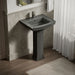 KOHLER K-2359-1 Archer 24" Rectangular Pedestal Bathroom Sink, Thunder Grey - image focused on single product story