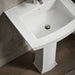 KOHLER K-2359-1 Archer 24" Rectangular Pedestal Bathroom Sink, White - Shows close up detail of product in room