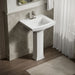 KOHLER K-2359-4 Archer 24" Rectangular Pedestal Bathroom Sink, White - image focused on single product story