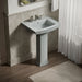 KOHLER K-2359-8 Archer 24" Rectangular Pedestal Bathroom Sink, Ice Grey - image focused on single product story
