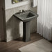 KOHLER K-2359-8 Archer 24" Rectangular Pedestal Bathroom Sink, Thunder Grey - image focused on single product story