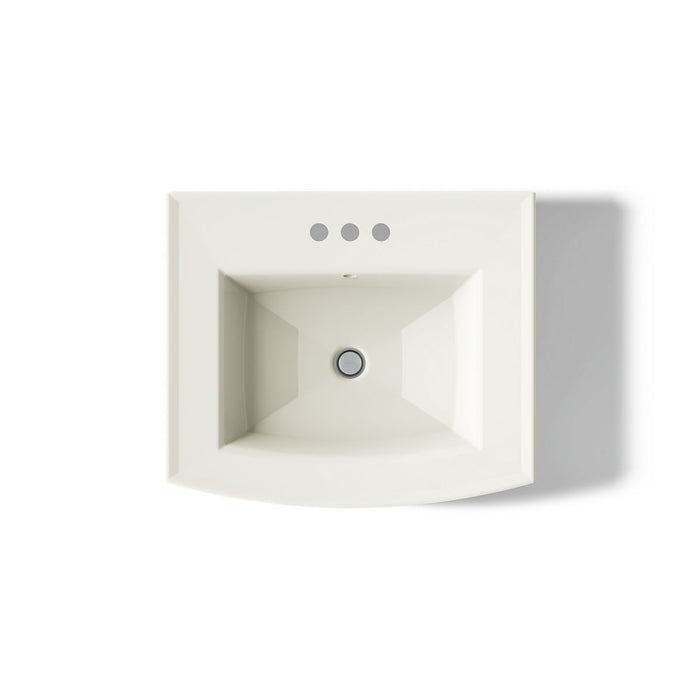 KOHLER K-2359-4 Archer Pedestal Bathroom Sink with 4" Centerset Faucet Holes, biscuit - view 3