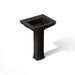 KOHLER K-2359-4 Archer Pedestal Bathroom Sink with 4" Centerset Faucet Holes, black black