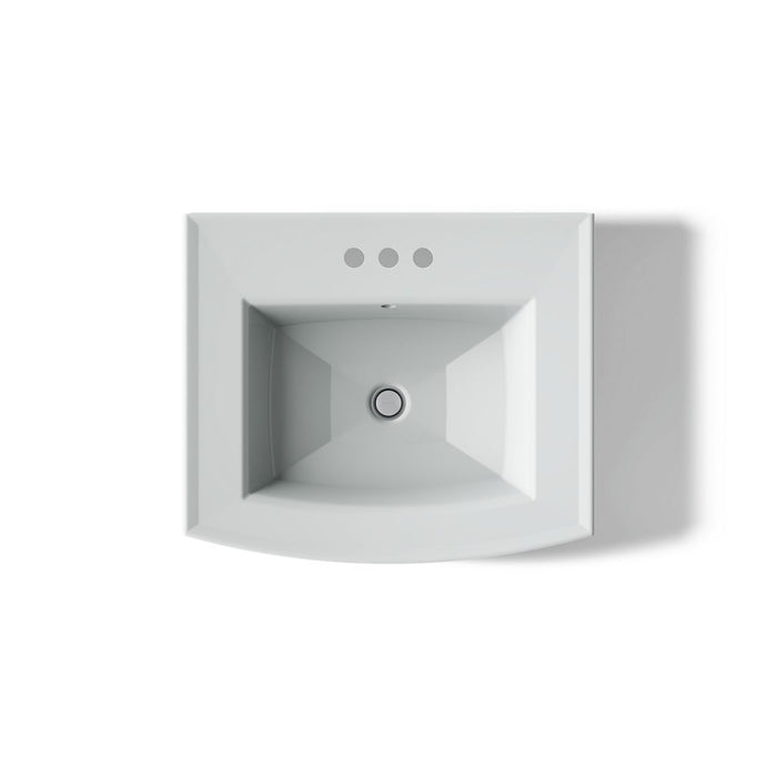 KOHLER K-2359-4 Archer Pedestal Bathroom Sink with 4" Centerset Faucet Holes, ice grey - view 3
