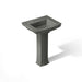 KOHLER K-2359-4 Archer Pedestal Bathroom Sink with 4" Centerset Faucet Holes, thunder grey