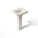 KOHLER K-2359-8 Archer Pedestal Bathroom Sink with 8" Widespread Faucet Holes, biscuit