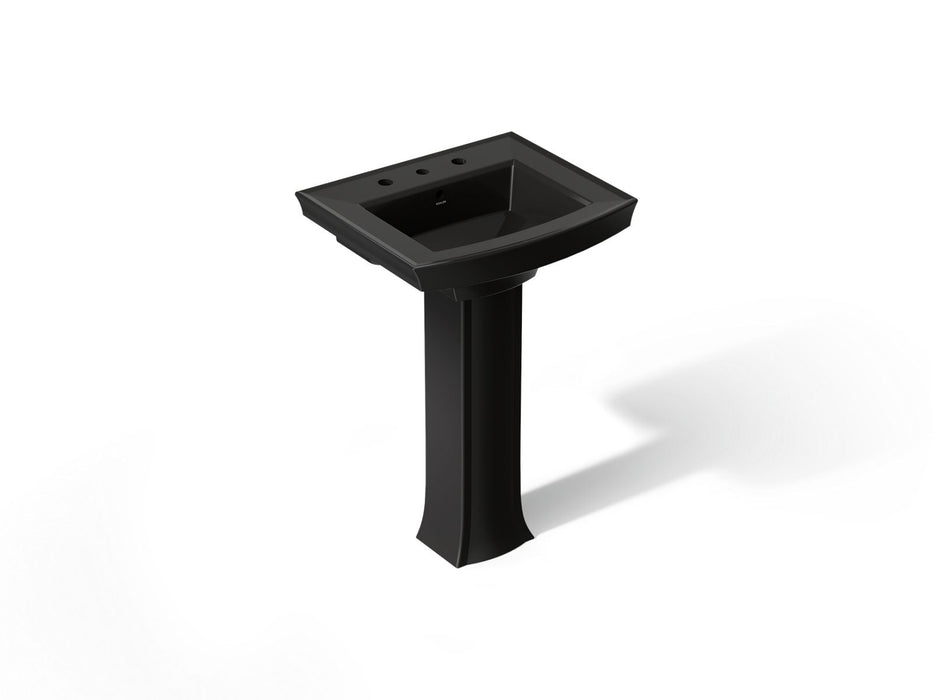 KOHLER 2359-8 Archer Pedestal bathroom sink with 8" widespread faucet holes