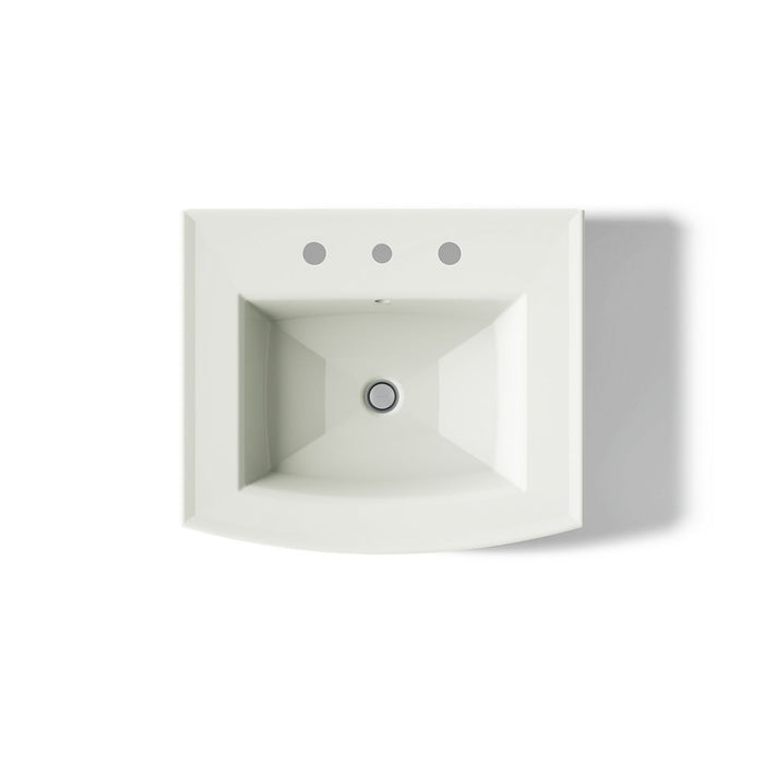 KOHLER 2359-8 Archer Pedestal bathroom sink with 8" widespread faucet holes