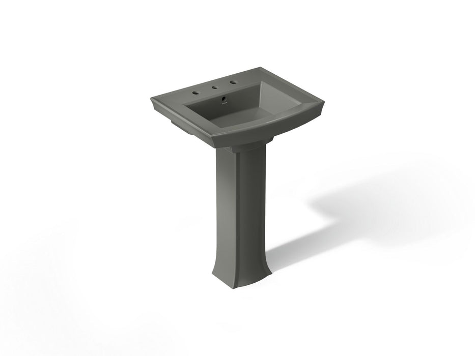 KOHLER 2359-8 Archer Pedestal bathroom sink with 8" widespread faucet holes