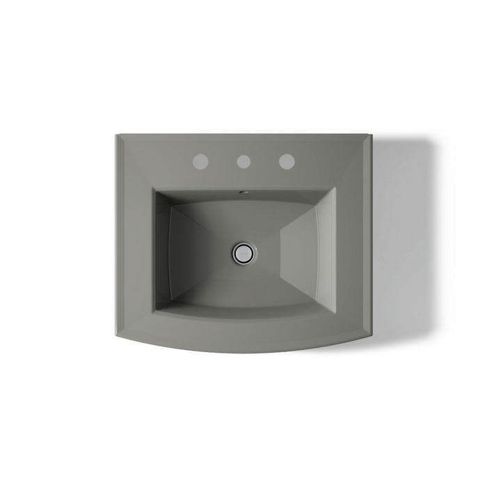 KOHLER 2359-8 Archer Pedestal bathroom sink with 8" widespread faucet holes