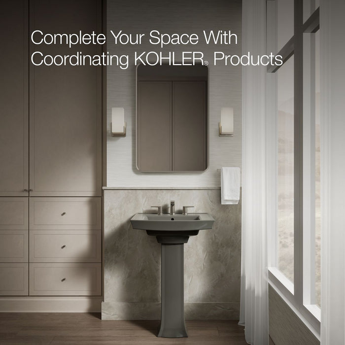 KOHLER 2359-8 Archer Pedestal bathroom sink with 8" widespread faucet holes