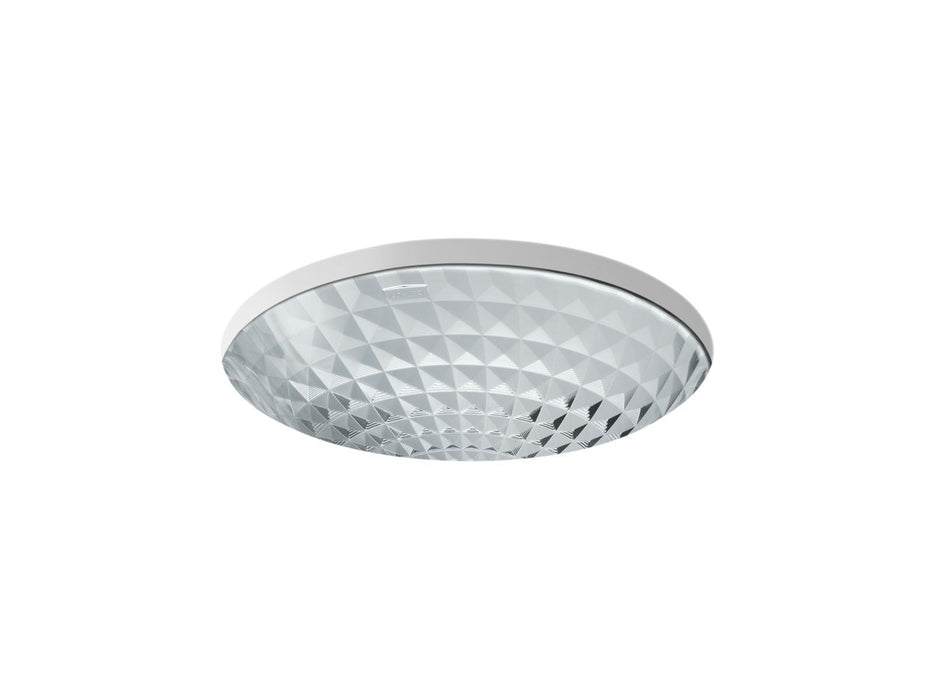 KOHLER K-2361 Kallos 16" round undermount bathroom sink, no overflow, ice