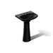 KOHLER K-2362-8 Cimarron 22-3/4" Rectangular Pedestal Bathroom Sink, Black Black - 3/4 view of product