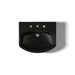 KOHLER K-2362-8 Cimarron 22-3/4" Rectangular Pedestal Bathroom Sink, Black Black - top view of product