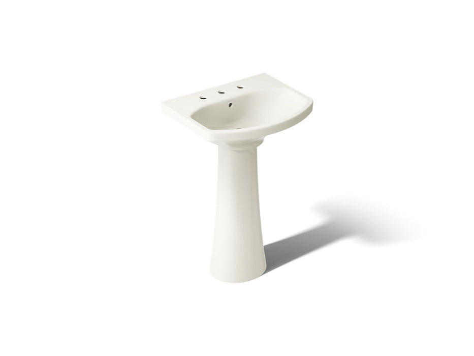 KOHLER 2362-8 Cimarron Pedestal bathroom sink with 8" widespread faucet holes