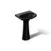 KOHLER K-2362-8 Cimarron Pedestal Bathroom Sink with 8" Widespread Faucet Holes, black black