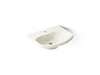 KOHLER K-2363-1 Cimarron 22-3/4" Rectangular Pedestal Bathroom Sink, biscuit