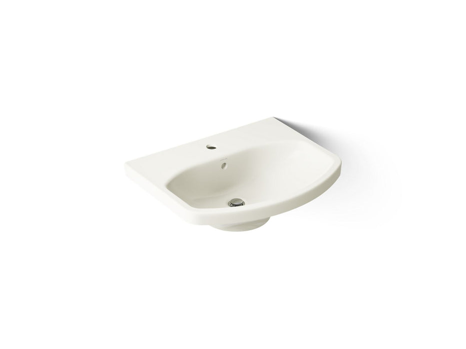 KOHLER K-2363-1 Cimarron 22-3/4" Rectangular Pedestal Bathroom Sink, biscuit