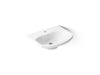KOHLER K-2363-1 Cimarron 22-3/4" Rectangular Pedestal Bathroom Sink, white