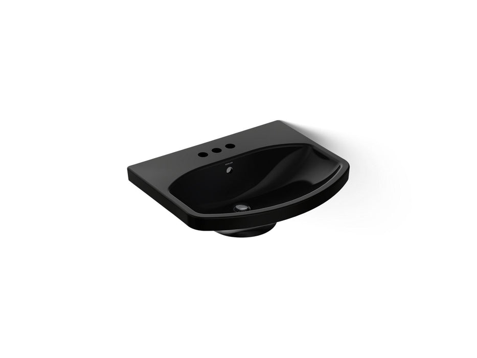 KOHLER Cimarron 22-3/4" rectangular pedestal bathroom sink