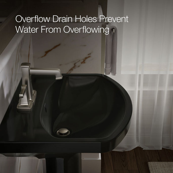 KOHLER Cimarron 22-3/4" rectangular pedestal bathroom sink