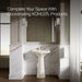 KOHLER K-2363-8 Cimarron 22-3/4" Rectangular Pedestal Bathroom Sink, biscuit - view 5