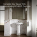 KOHLER K-2363-8 Cimarron 22-3/4" Rectangular Pedestal Bathroom Sink, white - view 5