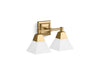 KOHLER K-23687-BA02 Memoirs Two-light sconce, moderne brushed gold