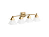 KOHLER K-23689-BA04 Memoirs Four-light sconce, moderne brushed gold