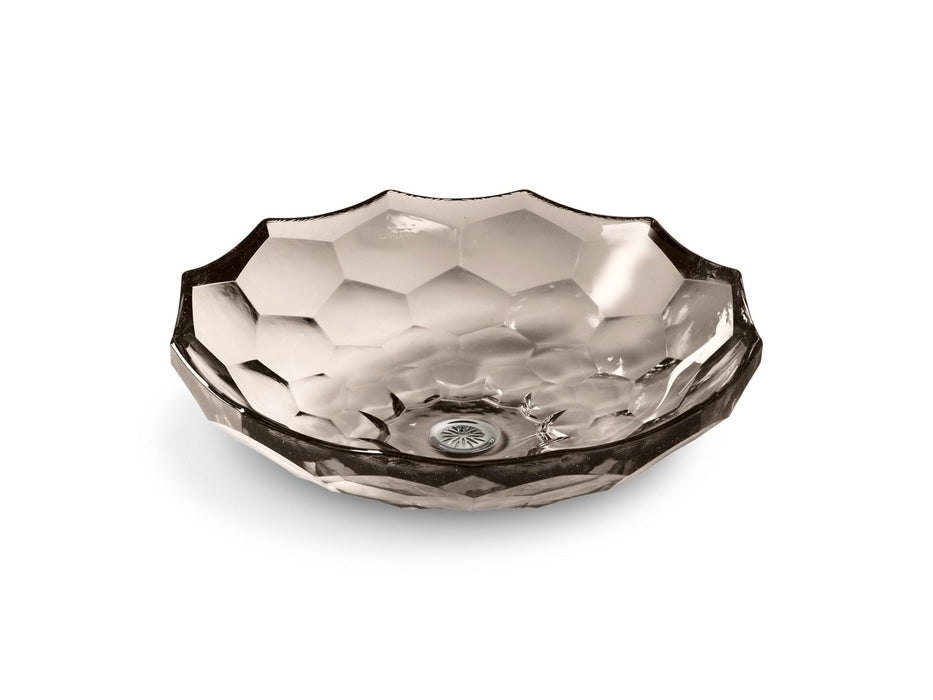KOHLER K-2373 Briolette 17-1/2" round vessel bathroom sink, no overflow, translucent doe