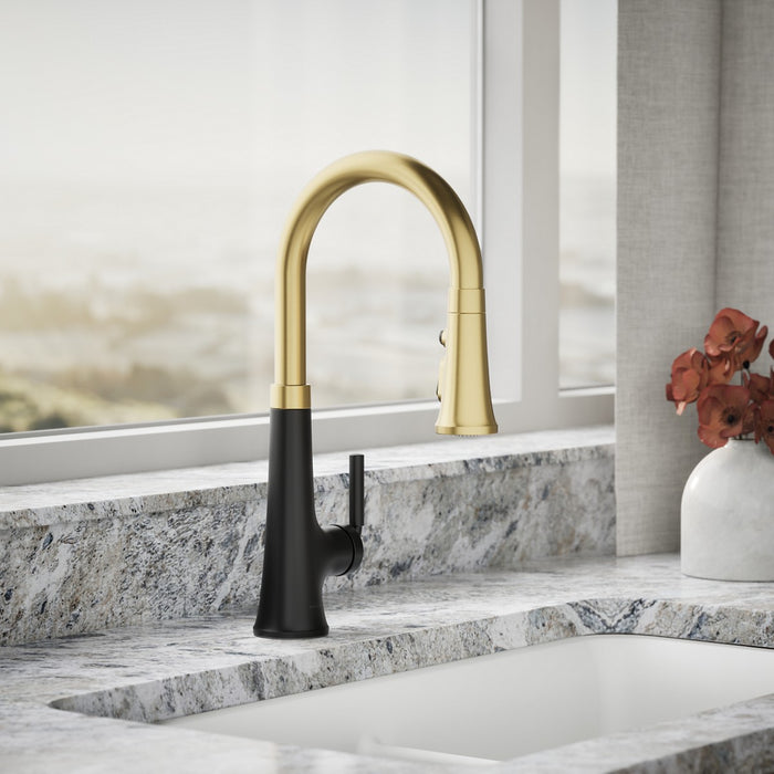 KOHLER K-23764 Tone Pull-down kitchen sink faucet with three-function sprayhead