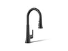 KOHLER K-23764 Tone Pull-down kitchen sink faucet with three-function sprayhead, matte black