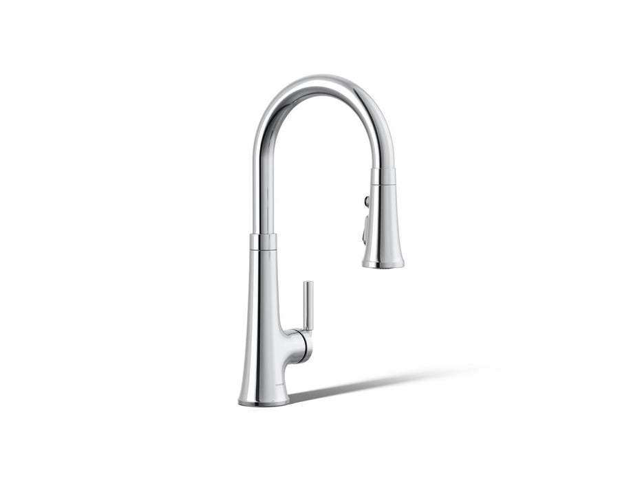 KOHLER K-23764 Tone Pull-down kitchen sink faucet with three-function sprayhead, polished chrome