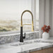 KOHLER K-23765 Tone Semi-professional pull-down kitchen sink faucet with three-function sprayhead, matte black with...