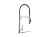 KOHLER K-23765 Tone Semi-professional pull-down kitchen sink faucet with three-function sprayhead, polished chrome