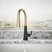 KOHLER K-23766 Tone Touchless pull-down kitchen sink faucet with three-function sprayhead, matte black with brushed...